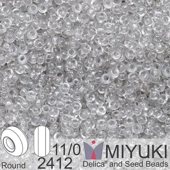 Korálek Korálky Miyuki Round 11/0. Barva 2412 Transparent Taupe. Balení 5g.
