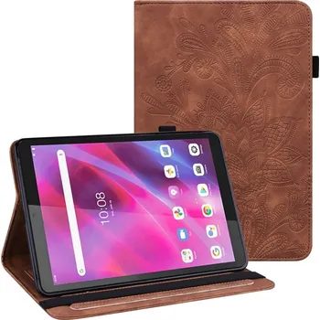 Pouzdro na tablet Flower zavírací pouzdro na Lenovo Tab M8 4. Gen (2024) - hnědé