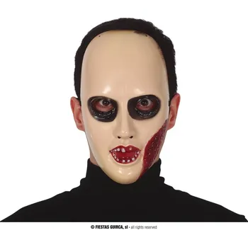 Karnevalová maska Guirca Fiestas Španělsko Plastová maska černé oči