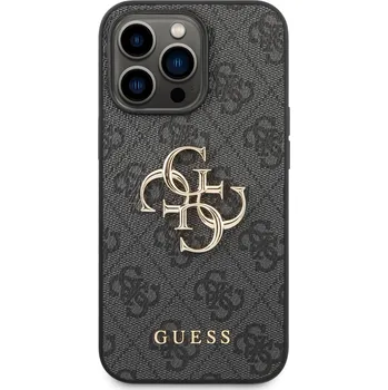 Guess PU 4G Metal Logo kryt pro iPhone 14 Pro Barva: Šedá