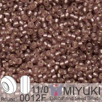 Korálek Korálky Miyuki Round 11/0. Barva 0012F Matte Silverlined Smoky Amethyst. Balení 5g.