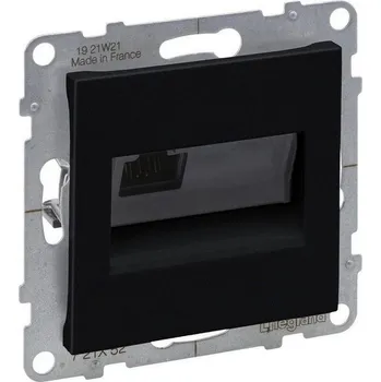 Elektrická zásuvka LEGRAND SUNO ČERNÁ DATOVÁ ZÁSUVKA JEDNODUCHÁ 1X RJ45 CAT.6, UTP NESTÍNĚNNÁ, LCS3