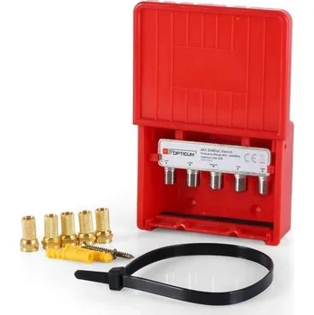 Satelitní technika RED OPTICUM Diseqc přepínač 4-1 sada s krytem