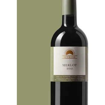 Víno Vinařství Sonberk Merlot 2021, výběr z hroznů, suché, Sonberk, 0,75l