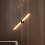 Nástěnné LED svítidlo Maytoni Axis, zlatá barva, výška 63 cm zlatá, matná bílá LED 16 W celkem - Doprava zdarma