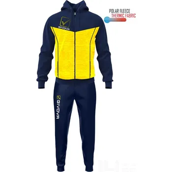 Souprava GIVOVA VISA CAPPUCCIO, barva 0456 tmavě modrá - melange žlutá, velikost M