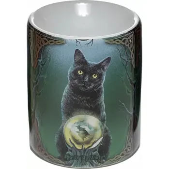Aroma lampa Aromalampa keramická KOČKA ČARODĚJNICKÝ SLET 10 cm