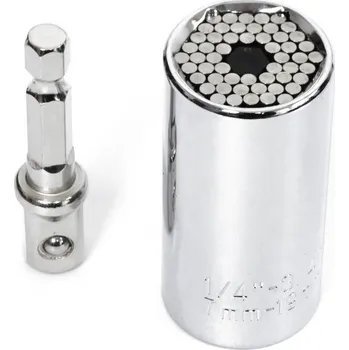 Autožárovka Interlook JX-TS-02 | Univerzální nástrčný klíč 7-19 mm | Závit 1/4 "- 3/4". stříbrné