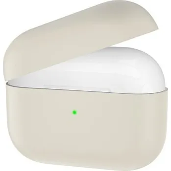 Pouzdro na mobilní telefon Silikonový obal pro AirPods 3 - béžový