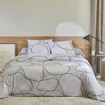 Povlečení Blancheporte Povlečení s potiskem Oblázky, bavlna písková povlak na polštář 63x63 cm