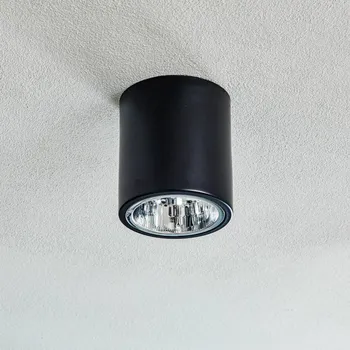Lampička Luminex Stropní bodové svítidlo kulaté v černé barvě, Ø 13,3 cm černá 1 x 60 W