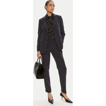 Dámské kalhoty Boss Kalhoty z materiálu Tariyanah 50490039 Tmavomodrá Regular Fit 44