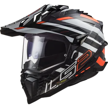 Helma na motorku Ls2 mx701 explorer c edge black fluo orange-06 xs