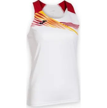Běžecké oblečení Dámské tílko JOMA ELITE X, barva bílá - červená, velikost S