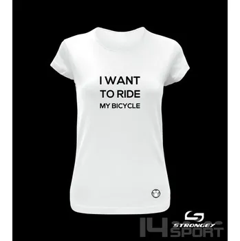 Chlapecké tričko Dívčí triko STRONGEY I WANT TO RIDE MY BICYCLE, velikost 5 let