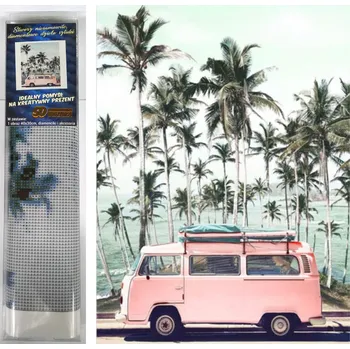 Puzzle Norimpex Diamantové malování Růžový autobus 30x40cm