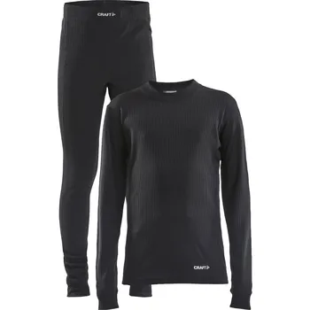 Set dětského termoprádla Dětské funkční prádlo Craft CORE Dry Baselayer Junior Dětská velikost: 122 / Barva: černá