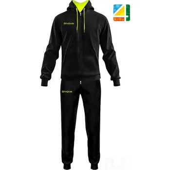 Souprava GIVOVA KING FOUR SEASON, barva 1019 černá - zářivě žlutá, velikost 3XL