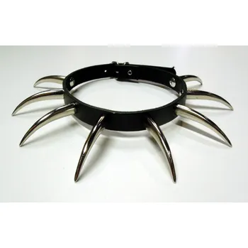Náramek Kožený obojek/choker s hroty CLAW STX-NB300 Velikost: UNI
