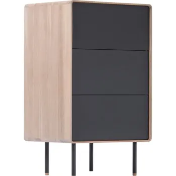 Komoda Gazzda Černá dubová komoda Fina 60 x 45 cm