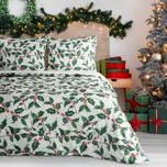 Vánoční mikrovláknové povlečení GREEN 1x 220x200 cm, 2x povlak 70x80 cm francouzské povlečení MyBestHome