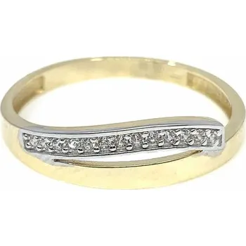 Prsten Diante Zlatý prsten s bílým kamenem 59634989