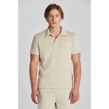 Pánská košile POLOKOŠILE GANT TERRY SS PIQUE SILKY BEIGE