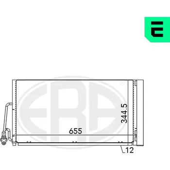 Výparník klimatizace Kondenzátor, klimatizace ERA 667090