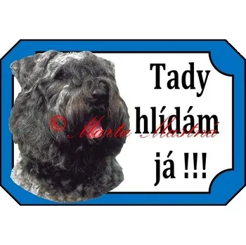 Cedulka flanderský bouvier hlídám - Bez samolepicí vrstvy