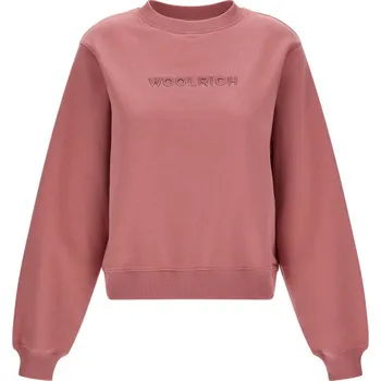Dámská mikina MIKINA WOOLRICH WOOLRICH LOGO SWEATSHIRT DRY ROSE