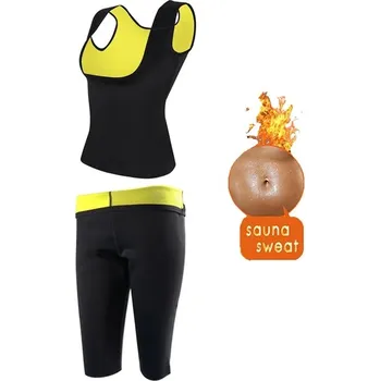 Neoprenové oblečení na cvičení | hubnoucí tílko a kraťasy, S-5XL - vesta + kalhoty,M