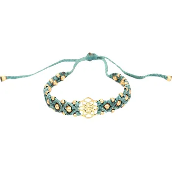 Náramek Macrame náramek květ života Barva: Petrolejová