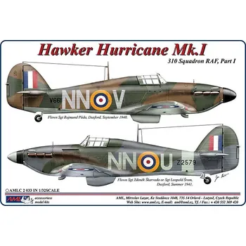 Plastikový model AML 1/32 Decals 310 th Squadron RAF, Part I