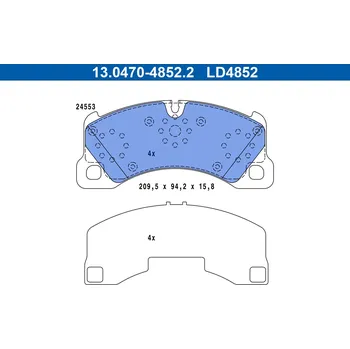 Brzdová destička Sada brzdových destiček, kotoučová brzda ATE 13.0470-4852.2