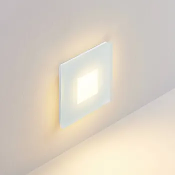 Lampička Molto Luce LED vestavné svítidlo nástěnné R68 sklo IP44 SQ, bílé, CCT Bílá / opál - Doprava zdarma
