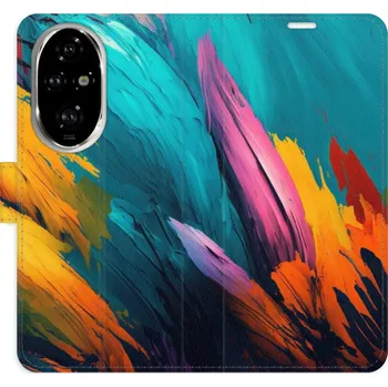 Pouzdro na mobilní telefon Flipové pouzdro iSaprio - Orange Paint 02 - Honor 200 Pro