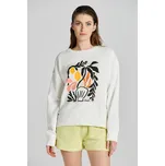 MIKINA GANT RELAXED PALM CNECK SWEATER EGGSHELL