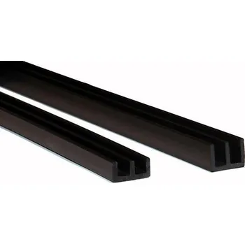 Vodící lišta Terarijní plastová vodící lišta spodní, černá (2 m)