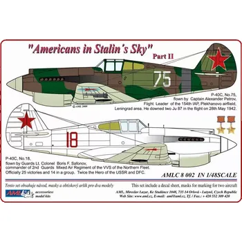 Plastikový model AML 1/48 Decals Americans in Stalin's Sky Part II