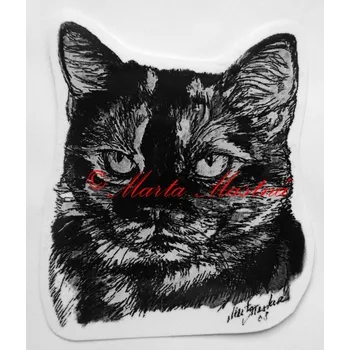 Samolepka kočka evropská želvovinová - archiv c487 - Malá - přibližně jako pohlednice