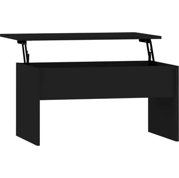 Konferenční stolek Konferenční stolek se zvedací deskou z kompozitního dřeva 80 x 50,5 x 41,5 cm černý