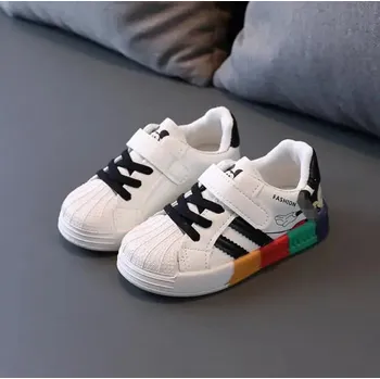 Chlapecká obuv Barevné dětské tenisky Barva: Černá, Velikost: 16