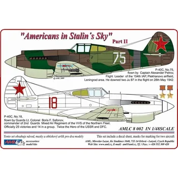 Plastikový model 1/48 Decals Americans in Stalin's Sky Part II