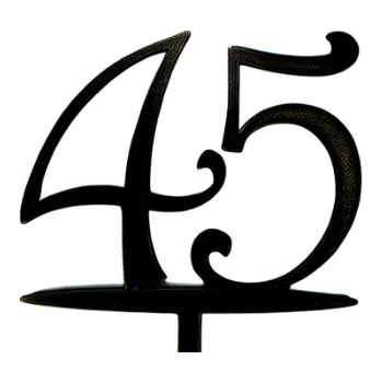 Jedlá dekorace na dort Zápich - číslo 45 černý