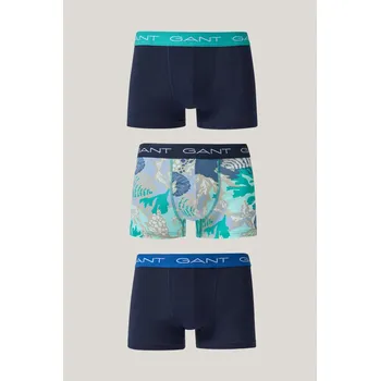 Boxerky SPODNÍ PRÁDLO GANT SEA PRINT TRUNK 3-PACK LAGOON BLUE
