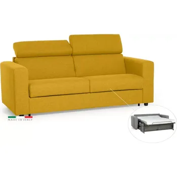 Pohovka Pohovka TAVOLA s rozkladem na každodenní spaní, žlutá (penelope 08)