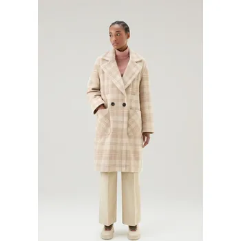 Dámský kabát KABÁT WOOLRICH PADDED CHECK COAT MILKY CREAM CHECK