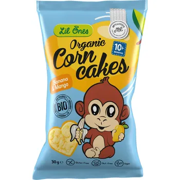Sušené ovoce Křupky kukuřičné Lil Ones banán a mango 30 g BIO MCLLOYD´S