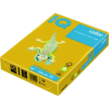 Barevný papír Barevný kancelářský papír žlutá intensivní tmavá A4 80g 500ls IQ Color