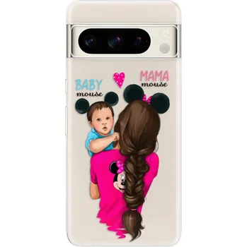 Pouzdro na mobilní telefon Odolné silikonové pouzdro iSaprio - Mama Mouse Brunette and Boy - Google Pixel 8 Pro